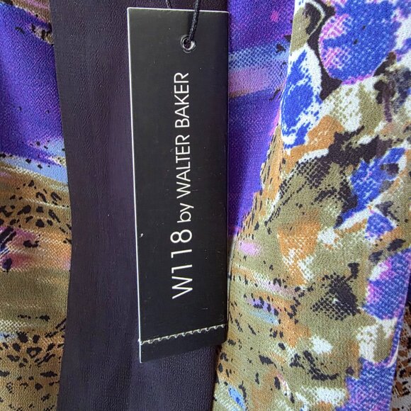 W18 WALTER BAKER Sleeveless Hugo Leopard Sheath Dress | S | Elastic Waist NWT - Picture 9 of 11